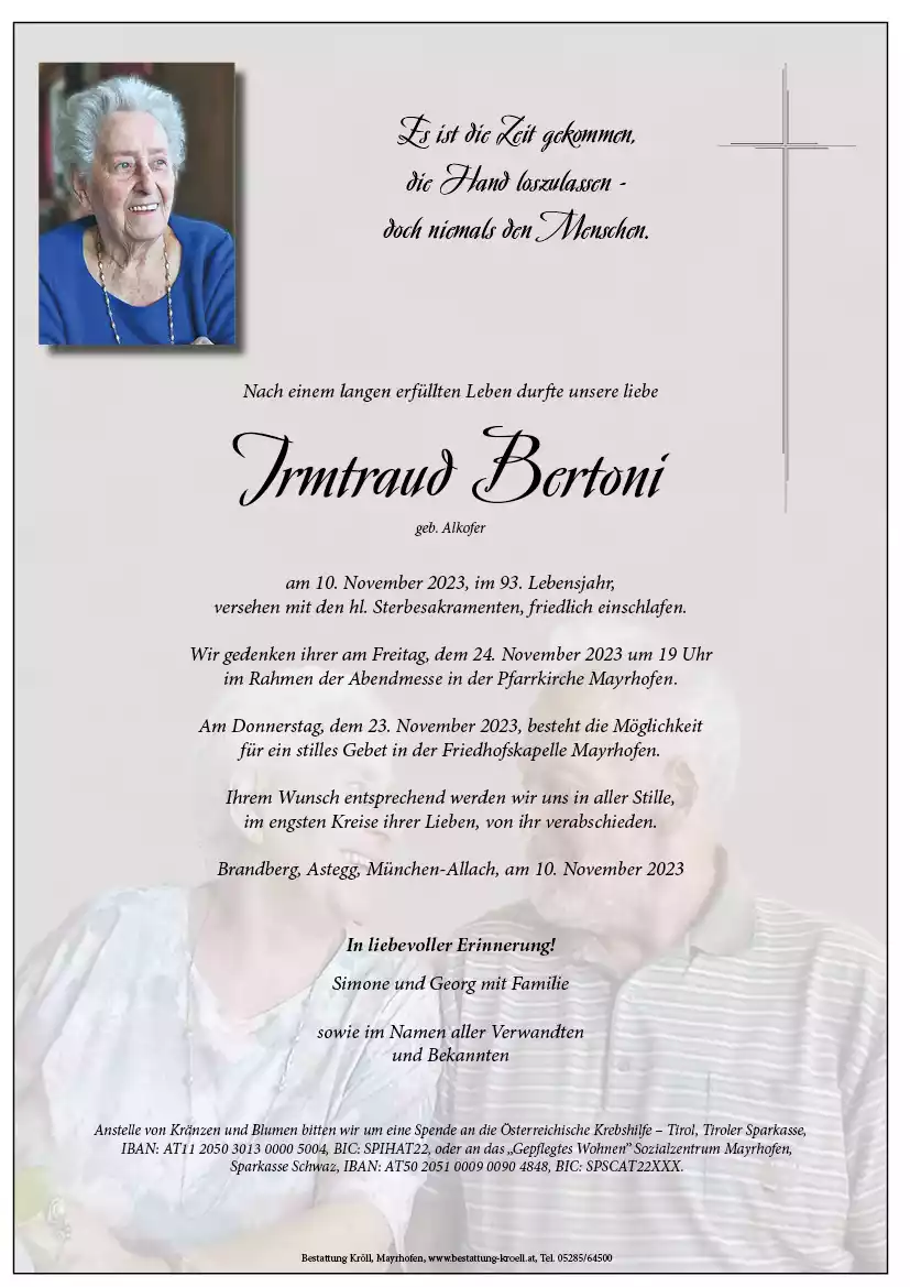 Parte von Irmtraud Bertoni 